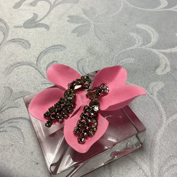 WEISS? DROP DANGLE Rhinestone earrings MOMS COLLECTIONS - Picture 7 of 8